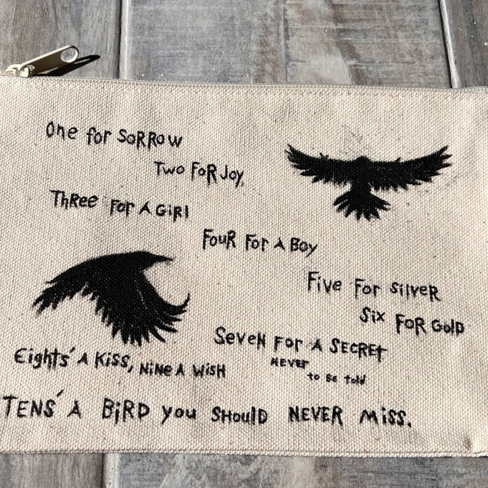 Makeup/pencil bag hand painted